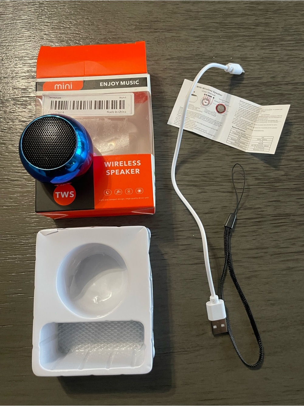 Mini Wireless Portable Speaker - Blue